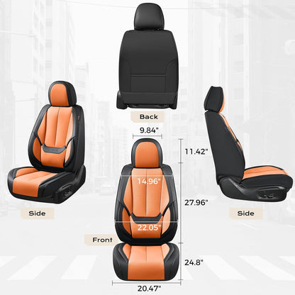 Coverado Seat Covers Full Set, Black Seat Covers for Cars 5 Seats, Car Seat Protector, Waterproof Nappa Leather Car Seat Cushion, Front and Rear Car Seat Cover Fit for Most Sedans SUV Pick-up Truck - Colors A