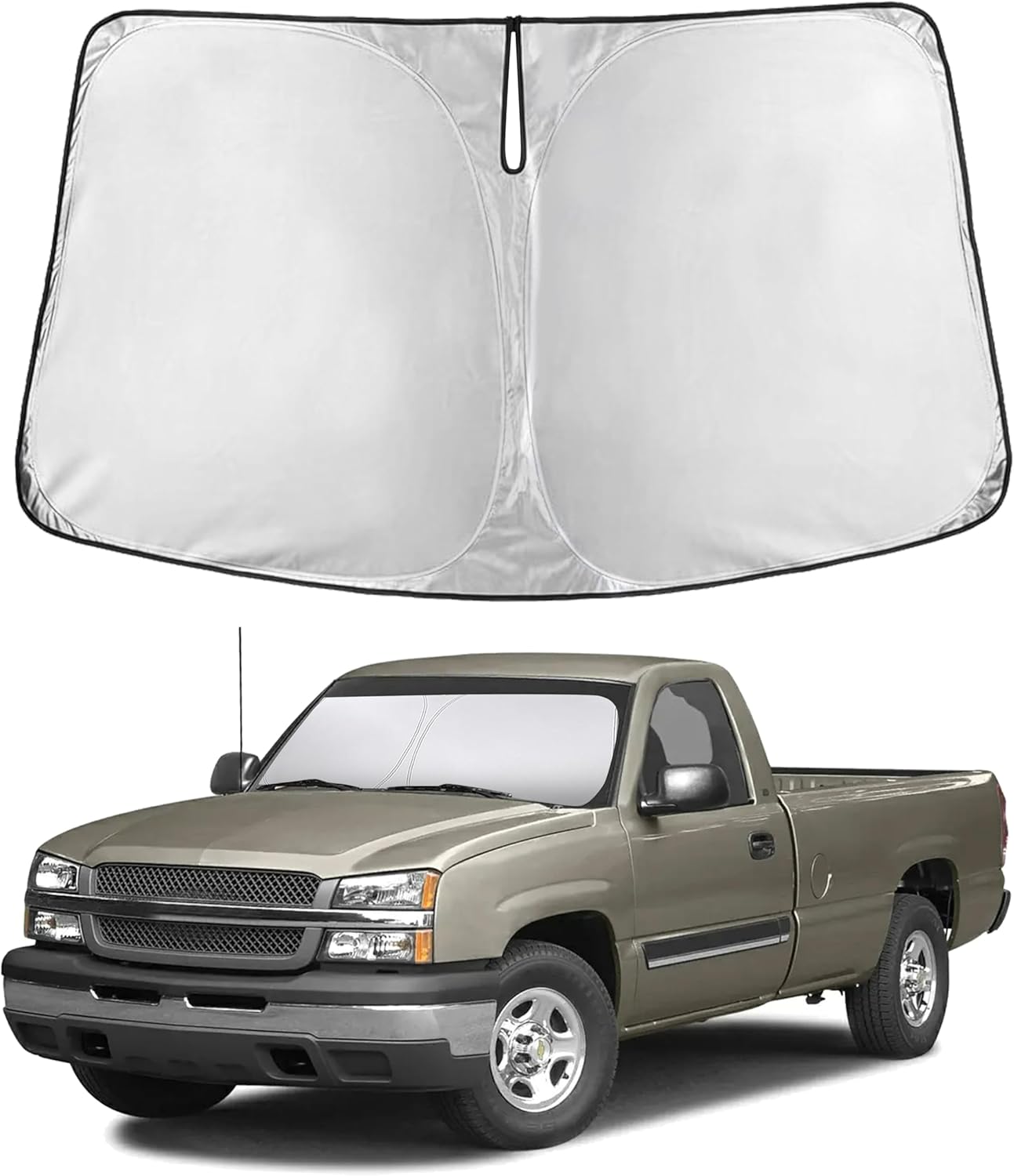 EcoNour Car Windshield Sun Shade | 2025 Upgraded Innovative No-Light-Pass Technology for Maximum Coverage | Foldable Sun Shade Keeps Your Vehicle Cool | Must-Have Car Accessories | Small (59" x 29") - Colors M