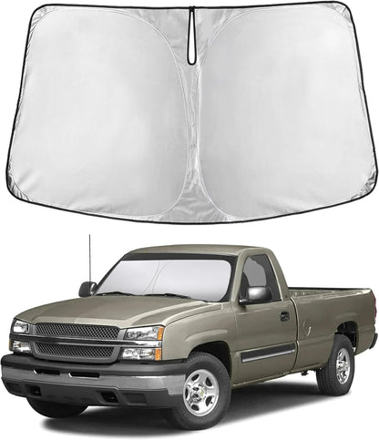 EcoNour Car Windshield Sun Shade | 2025 Upgraded Innovative No-Light-Pass Technology for Maximum Coverage | Foldable Sun Shade Keeps Your Vehicle Cool | Must-Have Car Accessories | Small (59" x 29") - Colors M