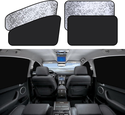ZATOOTO Side Window Sun Shade - 4 Pack Car Window Covers 99% UV Light Block Car Curtains Magnetic Side Window Sun Shade Keeps Cooler for Breastfeeding, Taking a nap, Changing Clothes, Camping
