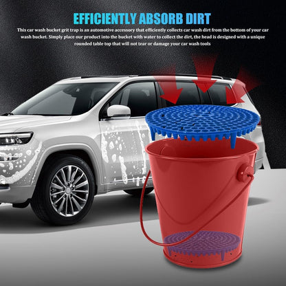 5 Gallon Car Wash Bucket Grit Trap Insert, Wash Buckets for Car Detailing, 10.2 Inch Diameter Car Wash Filter for Removing Dirt & Grit, Cleaning Tools Car Bucket Gravel Guard Fit Cars (Black)