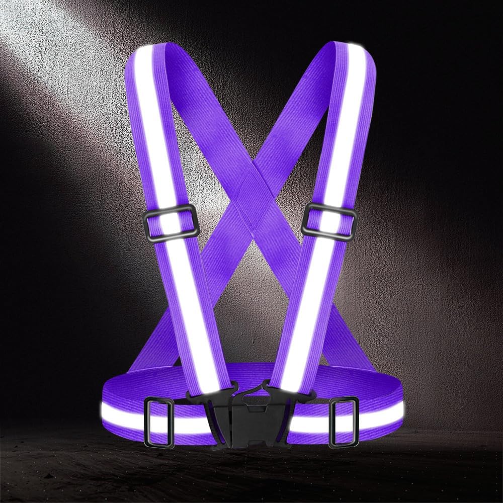 High Visibility Reflective Vest Safety Vest Running Reflective Gear Adjustable Reflective Vest for Walking,Jogging,Hiking,Night Cycling