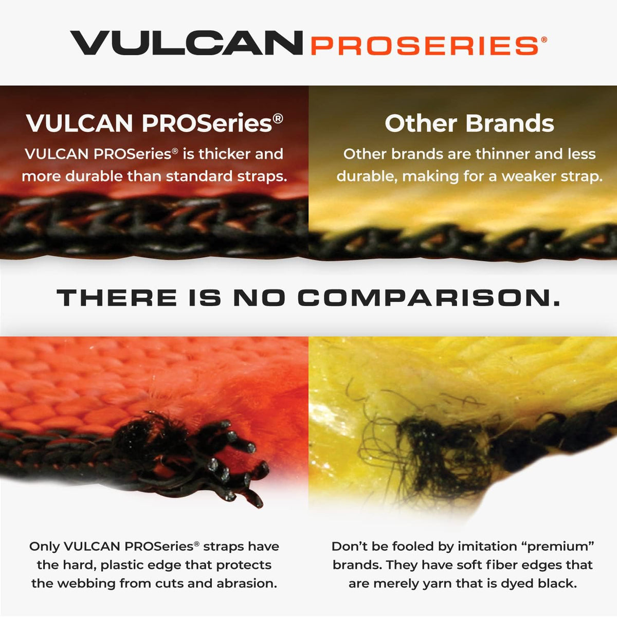 VULCAN Car Tie Down with Flat Hooks - Lasso Style - 2 Inch x 96 Inch - 4 Pack - Silver Series - 3,300 Pound Safe Working Load