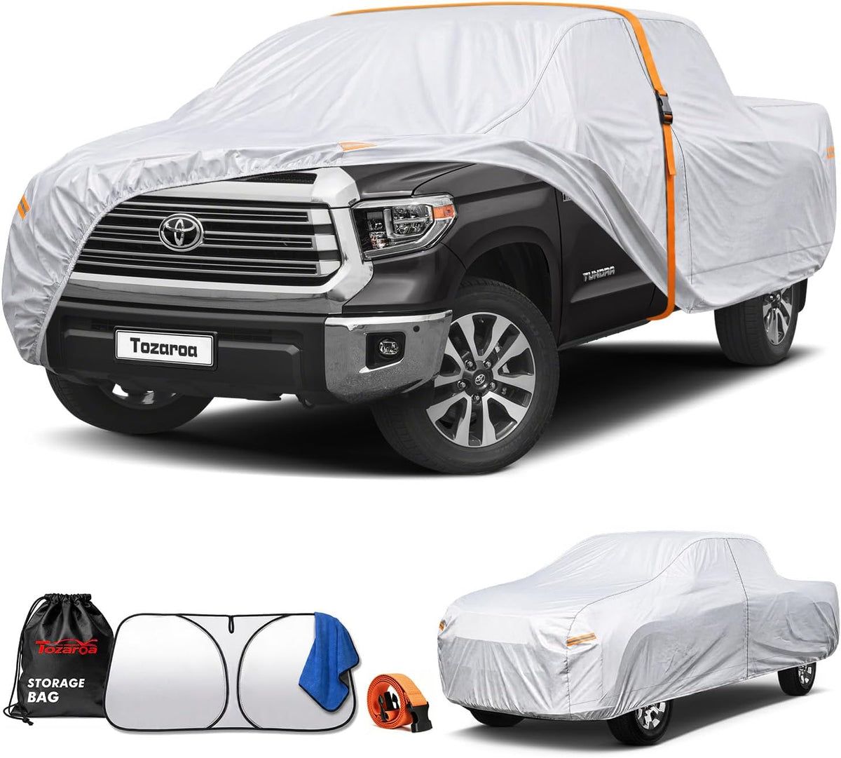 Car Cover Waterproof All-Weather,Heavy-Duty Outdoor Full Exterior Automobiles Sedan/Coupe (Length 186-193 inch) with Windshield Sun Shade Universal Fit Toyota Camry, Tesla Model 3, Accord etc