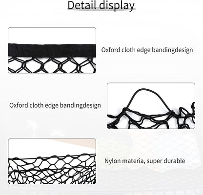 Alpmosn 35.4"x15.8" Stretchable Car Cargo Net Adjustable Elastic Storage Net Trunk Interior Accessories with Hook, Universal Fit for Car, Vehicle, SUV