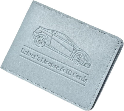 Car Registration and Insurance Holder, Leather Vehicle Document Card Glove Box Organizer, Essential Small Auto Driver License Case, Universal Automotive Interior Accessories(Black)