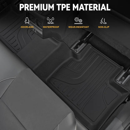 Floor Mats for Toyota Sienna 2021-2026, All Weather Floor Mats Lower Trunk Cargo Liner Accessories, Full Coverage Set (Fit 8-Seat with Spare Tire)