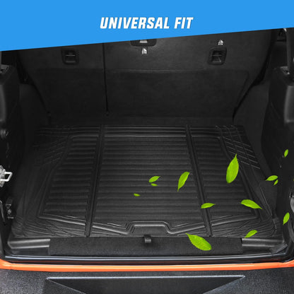 Nilight Rubber Cargo Mats for Cars Trucks SUVs,Universal Trim to fit for Most Vehicles,All Weather Protection Heavy Duty Cargo Liners