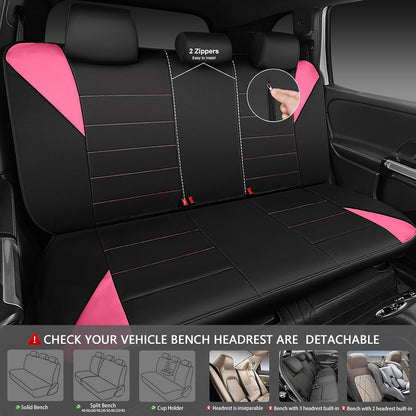 CAR PASS Waterproof Car Seat Covers Front Seats Only with 5mm Composite EVA, Neoprene Car Seat Cover with Separate Headrest Cover, Quick Setup Universal Fit for Car SUV Trucks,Airbag Compatible（Gray