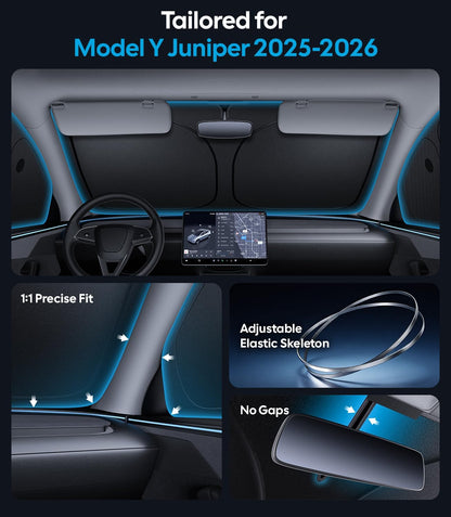 Wigoo 2026 Upgrade 8PCS Full Set Window Sunshade for Toyota 4Runner 2010-2024 [7-Layer Cooler & Blacker, Ice-Crystal Tech] with Windshield for Sun Block, Baby, Camping, Privacy Napping, Relax