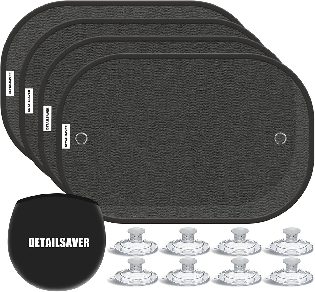 [2026 Upgraded] Car Shades for Side Windows 19"x12"(4 Pack),Sun Shade for Window with 8 Suction Cups,Car Window Shades Can Blocks 99.98% UVR,Window Shade for Baby