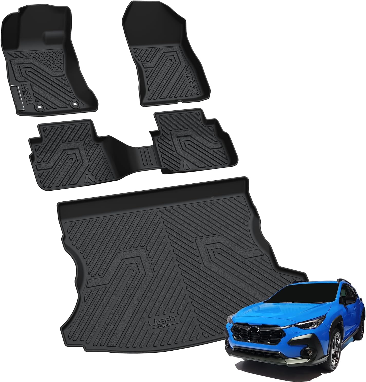 LASFIT Floor Mats Fits for Hyundai Sonata 2020-2026 (Only for FWD & Gas) & Kia K5 2021-2025 (Only for FWD) Custom Fit TPE All Weather Floor Liners Car Mats Accessories, Black