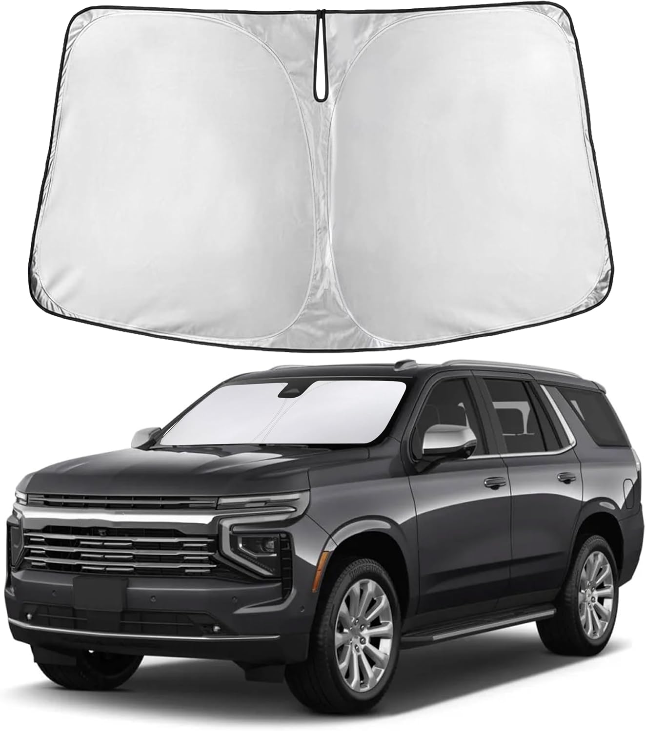 EcoNour Car Windshield Sun Shade | 2025 Upgraded Innovative No-Light-Pass Technology for Maximum Coverage | Foldable Sun Shade Keeps Your Vehicle Cool | Must-Have Car Accessories | Small (59" x 29") - Colors B