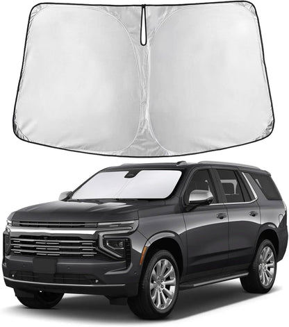EcoNour Car Windshield Sun Shade | 2025 Upgraded Innovative No-Light-Pass Technology for Maximum Coverage | Foldable Sun Shade Keeps Your Vehicle Cool | Must-Have Car Accessories | Small (59" x 29") - Colors B