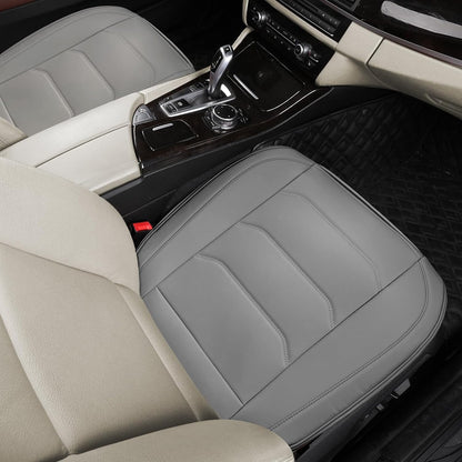BOPUOVRE Car Seat Cover for Luxury & Comfort - PU Leather, Anti-Slip, Full Wrap Protection with Storage Pocket for Bottom Cushion - Universal Fit for 95% of Vehicles (Black,1 Piece)