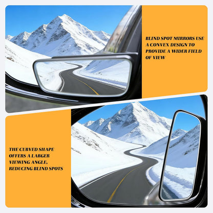 2PCS Car Blind Spot Mirror, Wideangle Rearview Mirror, Automobile Side Looking Glass, Universal Vehicle Parking Aid Tool