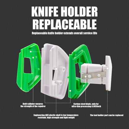 1 PC Automotive Wiper Repairer, ABS Ergonomic Windshield Wiper Blade Cutter Cleaning Tool, Universal Multi-function Repair Accessories, Compatible with Most Car Models (Green & White)
