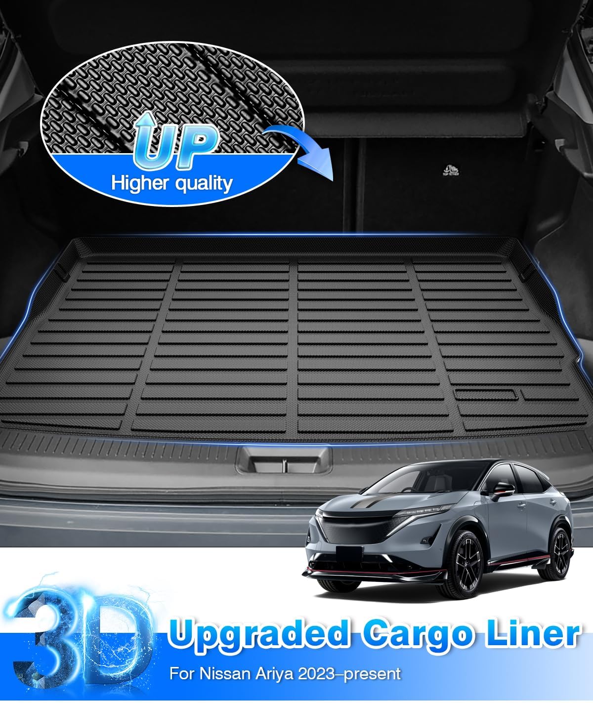 Rav4 Cargo Liner - Trunk Mat for Toyota RAV4 2019-2024 2025, All Weather Cargo Mat for rav4 Accessories, Heavy Duty (Fit for All Models)