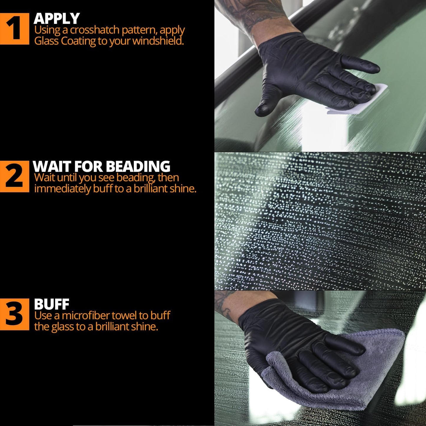 CERAKOTE® Ceramic Glass Coat Protectant - Hydrophobic Automotive Rain Repellant, Long-Lasting and Durable Ceramic Coating, Quick and Easy Application