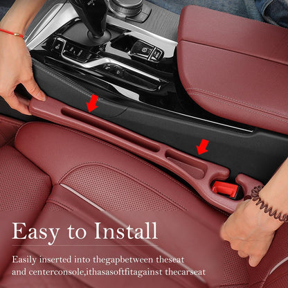Car Seat Gap Filler 2-Pack, Universal Car Seat Gap Filler Organizer, Seat Gap Plug – Fills Gap Between Seat & Console, Drop-Proof Guard for Phones, Keys & Cards, Fits Cars, SUVs, Trucks, Black