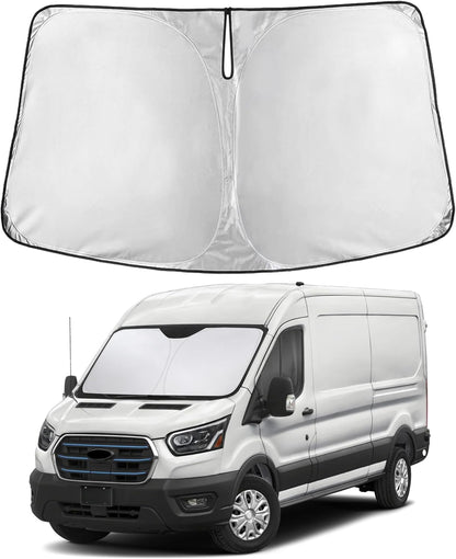 EcoNour Car Windshield Sun Shade | 2025 Upgraded Innovative No-Light-Pass Technology for Maximum Coverage | Foldable Sun Shade Keeps Your Vehicle Cool | Must-Have Car Accessories | Small (59" x 29") - Colors K