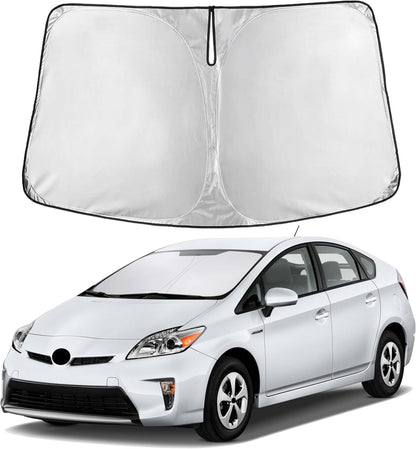 EcoNour Car Windshield Sun Shade | 2025 Upgraded Innovative No-Light-Pass Technology for Maximum Coverage | Foldable Sun Shade Keeps Your Vehicle Cool | Must-Have Car Accessories | Small (59" x 29") - Colors H