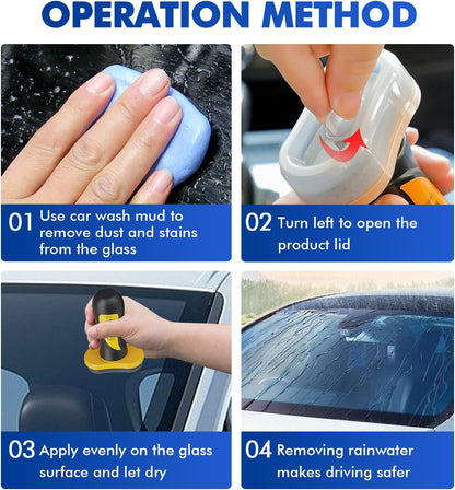 Windshield Rain Repellent - Durable Hydrophobic Coating for Car Windows, Glass & Mirrors, Waterproof Treatment