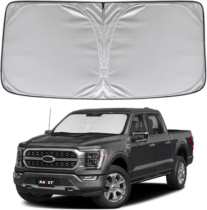 KAYZT Windshield Sun Shade for 2019-2025 2026 Chevy Silverado 1500 /GMC Sierra 1500 2500HD 3500HD Foldable Sunshade Front Window Custom Fit Car Accessories - Colors C