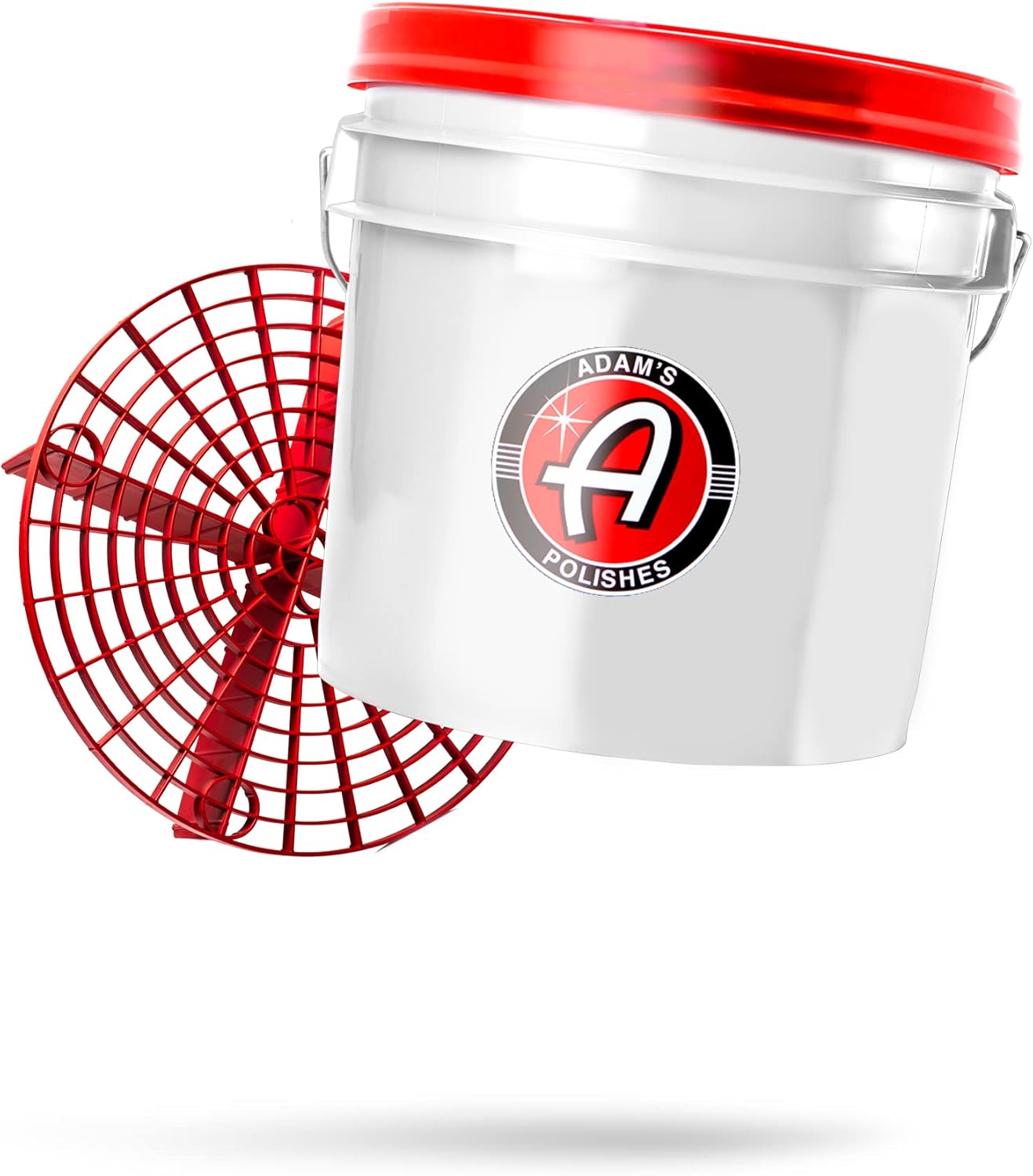 Adam's Polishes Car Wash Bucket (5 Gallon Bucket + Grit Guard + Gamma Seal Lid), Perfect Car Tool for Washing & Garage Storage, Stores Car Wash Soap, Foam Cannon, Foam Gun, Microfiber Towels & More