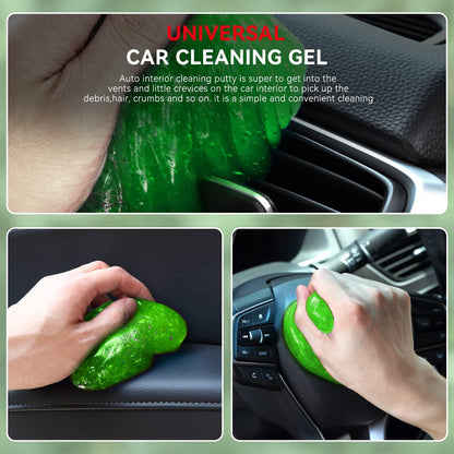 Auto Dynasty Pack of 4 Car Cleaning Gel, 2024 Universal Auto Detailing Tools Car Interior Air Vent Dust Cleaner Slime Putty Jelly for Printers, Camera, Calculator, Keyboard (Red, Blue, Green, Yellow)
