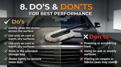 The Jopasu Car Duster – 100% Wax-Treated for Instant Dust Removal | No Scratches, No Hassle, Just a Clean Car