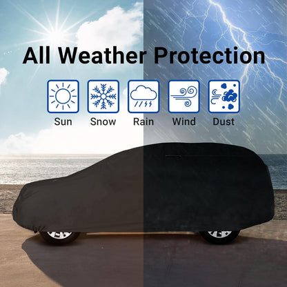 iCarCover 15-Layer Car Cover Waterproof All Weather | Premium Quality Car Covers for Automobiles, UV Protection, El Camino, Impala, Bel Air, Monte Carlo, Galaxie, Charger, Size C21 (See Size Chart) - Colors C