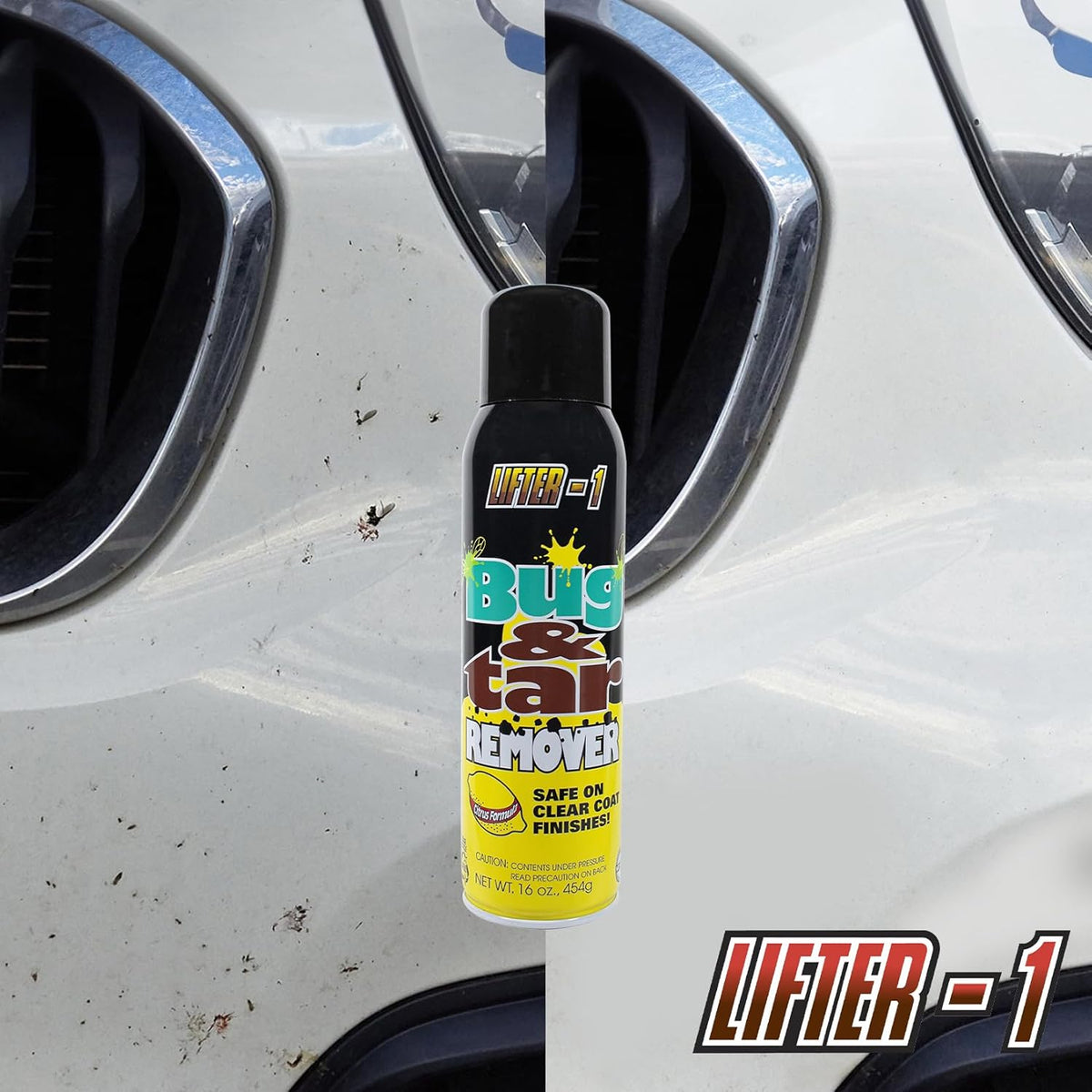 Bug and Tar Remover for Cars, Trucks, RVs, and SUVs, Fresh Citrus Spray for Stuck On Grime, bug remover for cars exterior, Streak Free Shine, Tar remover for car –16 fl oz Pack of 1