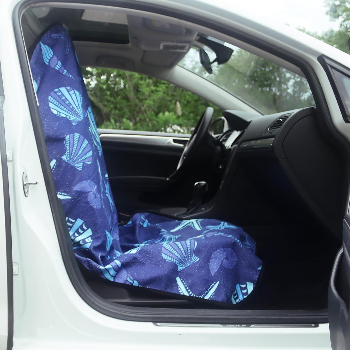 Car Seat Cover Protector Front Seats,for Gym Workout,Running,Swimming,Beach and Hiking,Waterproof Sweat Towel Bucket Seat Covers for Cars SUV Trucks (Black, 1Pcs)