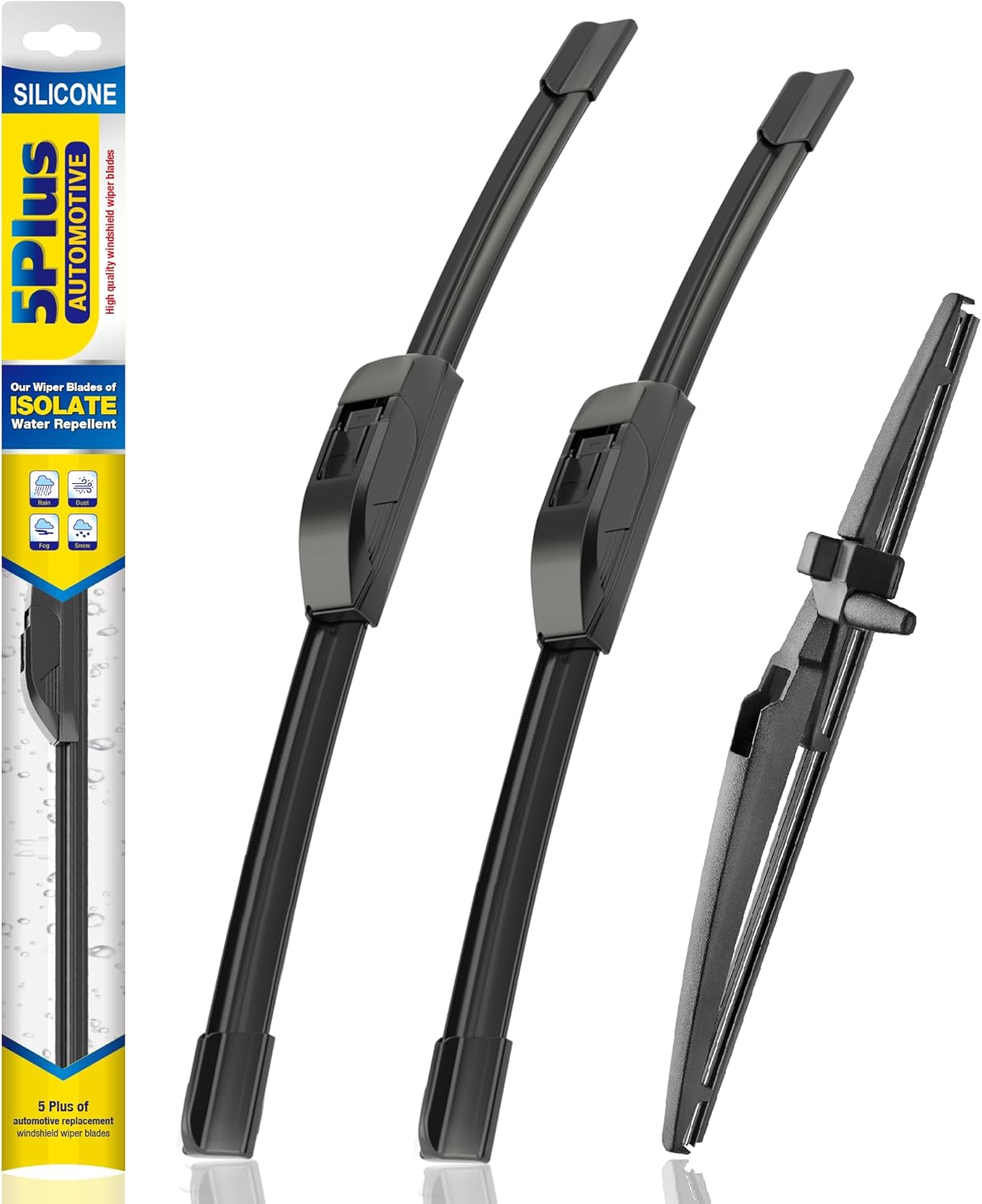 5 PLUS® Silicone Windshield Wipers Replacement for 2007-2014 Ford edge, 2007-2015 Lincoln MKX Wiper Blades(Set of 3),Automotive Replacement Windshield Wiper Blades For My Car-26"/20"/14" - Colors B