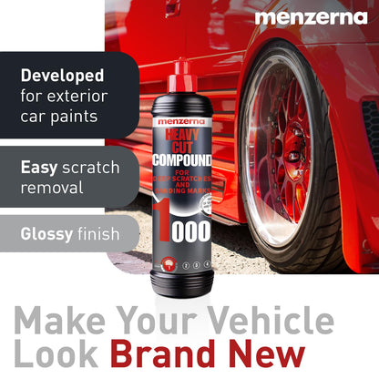 menzerna Polishing Set 8oz – HCC1000, MCC2500 & 3800 | 3-Step System for Scratch Removal, Swirl Elimination & Mirror-Like Finish