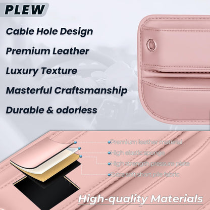 Anti-Drop Car Seat Gap Filler Organizer, Premium Leather Console Organizer, Easy Access to Phone/Keys, Universal Fit for Car SUV Truck Multi-Purpose Essentials Organizer(2PC)