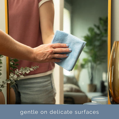 S&T INC. 100 Pack of Microfiber Cleaning Cloth, Bulk Microfiber Towel for Home, Reusable and Lint Free Cloth Towels for Car