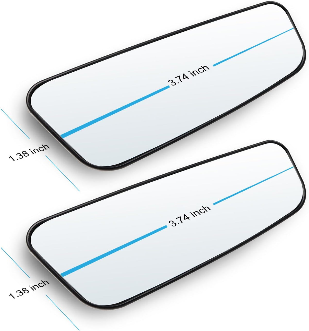 Blind Spot Mirror for Cars LIBERRWAY Car Side Mirror Auto Wide Angle Convex Rear View Stick On Design, Adjustable, 2 Pack