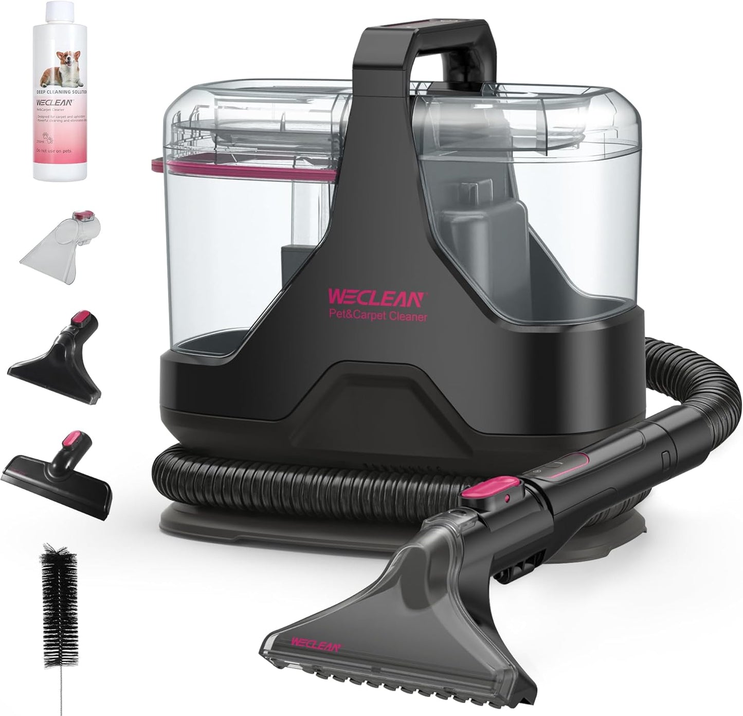 WECLEAN C1 Portable Extractor for Couch and Carpet Cleaner Upholstery Cleaner with Deep Cleaning Solution