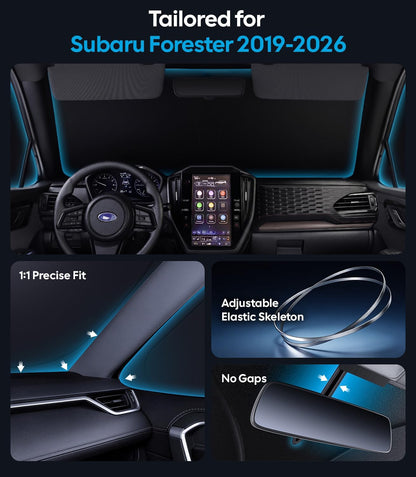 Wigoo 2026 Upgrade 8PCS Full Set Window Sunshade for Toyota 4Runner 2010-2024 [7-Layer Cooler & Blacker, Ice-Crystal Tech] with Windshield for Sun Block, Baby, Camping, Privacy Napping, Relax