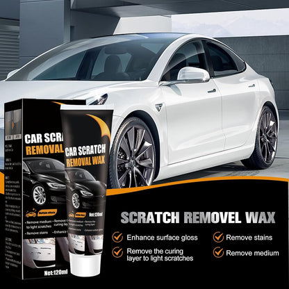 2Pcs Car Scratch Remover Wax, Professional Scratch Remover for Vehicles, Car Scratch Repair Paste for Deep Scratches with Wipe and Sponge,Universal Car Scratch Removal Wax for Deep Scratches Paste Kit