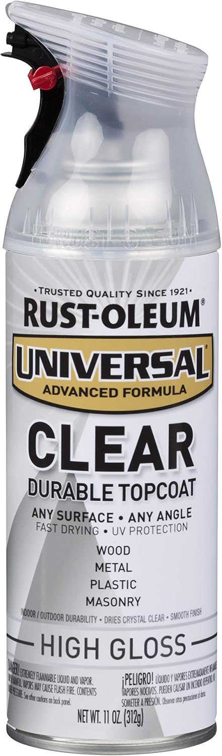 Rust-Oleum 302151 Universal All Surface Clear Topcoat Spray, 11 oz, Dead Flat Clear - Colors B