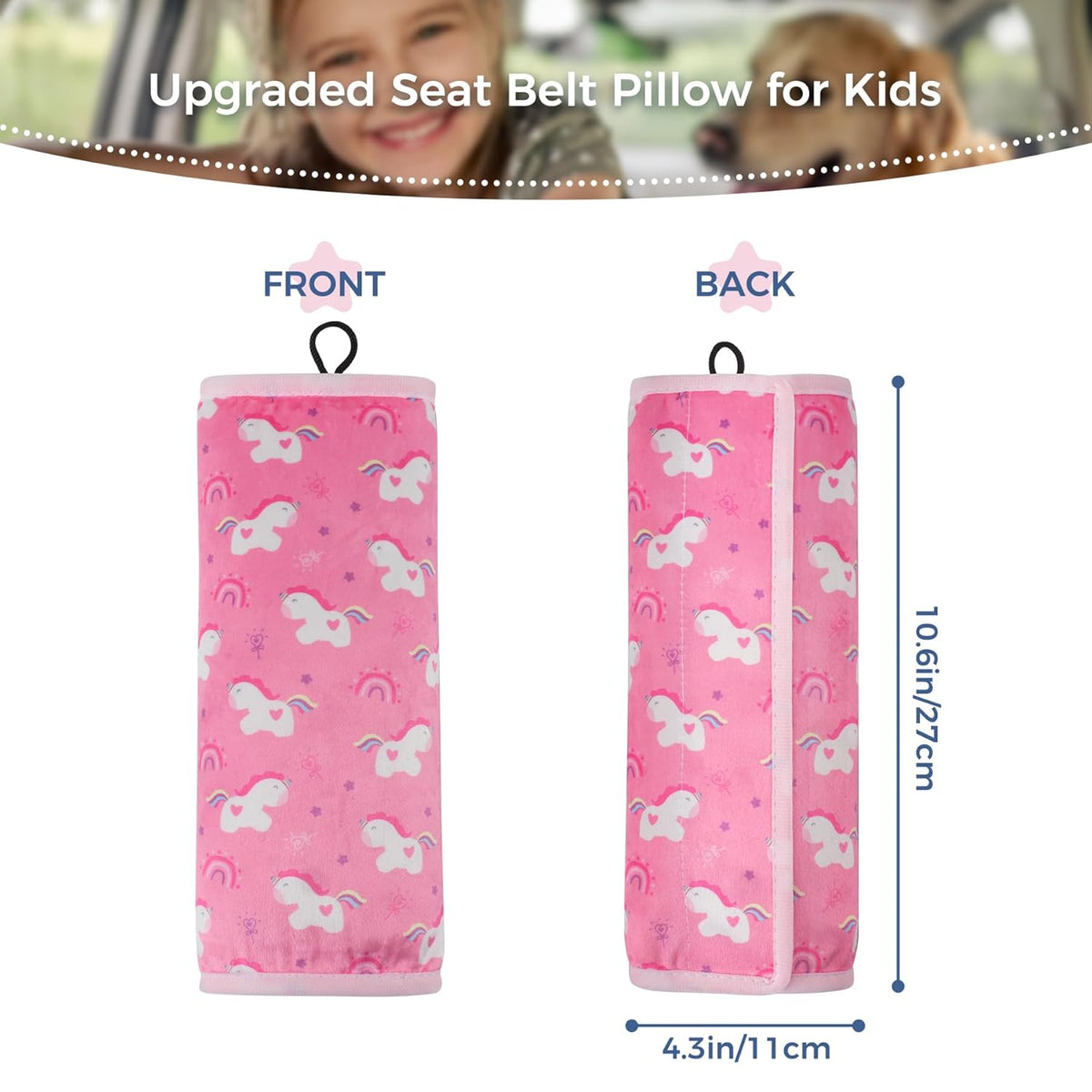 COOLBEBE Car Seat Straps Shoulder Pads for Baby Kids, Super Soft Seat Belt Covers for All Car Seats/Pushchair/Stroller/High Chair
