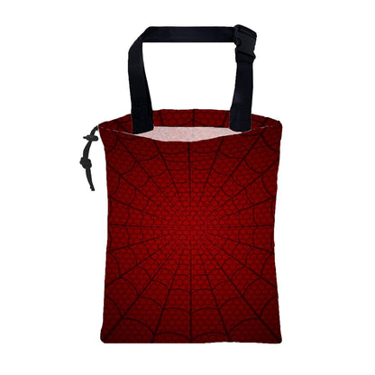 Car Garbage Bag Colorful Floral Spring Daisy Drawstring Car Trash Bag Hanging for Back Seat with Adjustable Buckle Canvas Vehicle Trash Can Easy-to-Install
