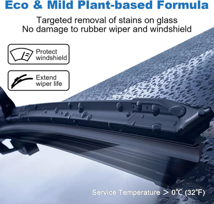 Binbata Eco Windshield Washer Fluid, 60 Sheets Makes 60 Gallons, Effectively Remove Mud, Oil, Bird Droppings, Insect Carcasses, Tree Gum, etc. No Plastic Biodegradable Car Window & Glass Cleaner