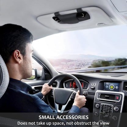 Accmor Sunglasses Holder for Car Sun Visor, Auto Eyeglasses Protective Storage Case, Vehicle Visor Accessories Organizer Box