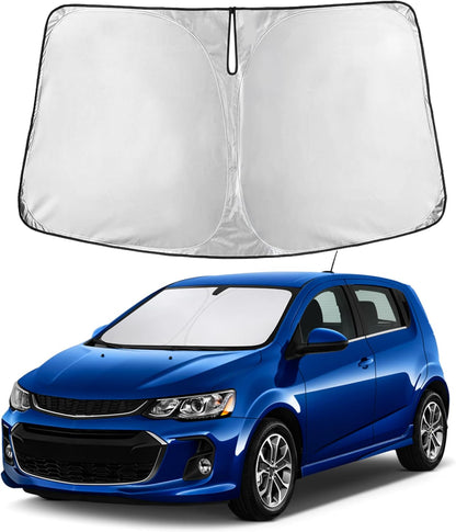 EcoNour Car Windshield Sun Shade | 2025 Upgraded Innovative No-Light-Pass Technology for Maximum Coverage | Foldable Sun Shade Keeps Your Vehicle Cool | Must-Have Car Accessories | Small (59" x 29") - Colors N