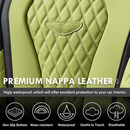 Coverado Seat Covers, Car Seat Covers Full Set, Black Car Seat Cover, Car Seat Covers Front Seats Back Seat Cover, Waterproof Car Seat Cushion, Leather Seat Covers Seat Protector Fit for Most Cars