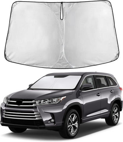 EcoNour Car Windshield Sun Shade | 2025 Upgraded Innovative No-Light-Pass Technology for Maximum Coverage | Foldable Sun Shade Keeps Your Vehicle Cool | Must-Have Car Accessories | Small (59" x 29") - Colors F